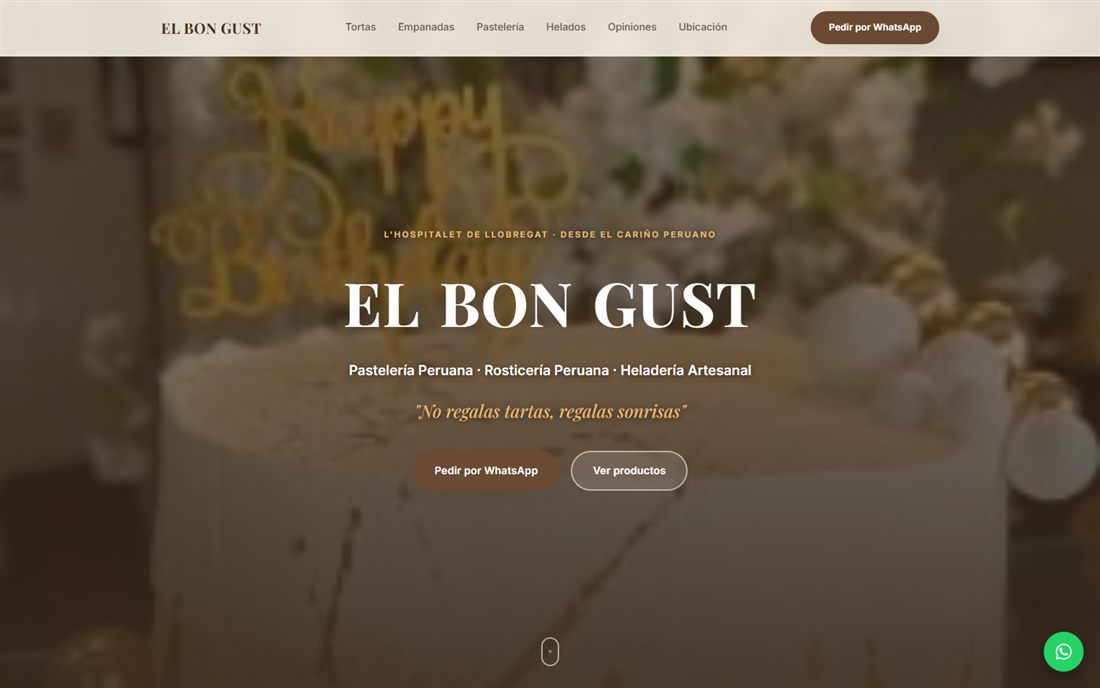 Conceptual website design for El Bon Gust